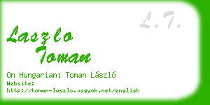 laszlo toman business card